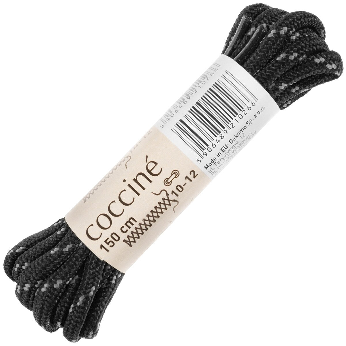 Sznurowadła trekkingowe Coccine 150 cm - Black/Grey