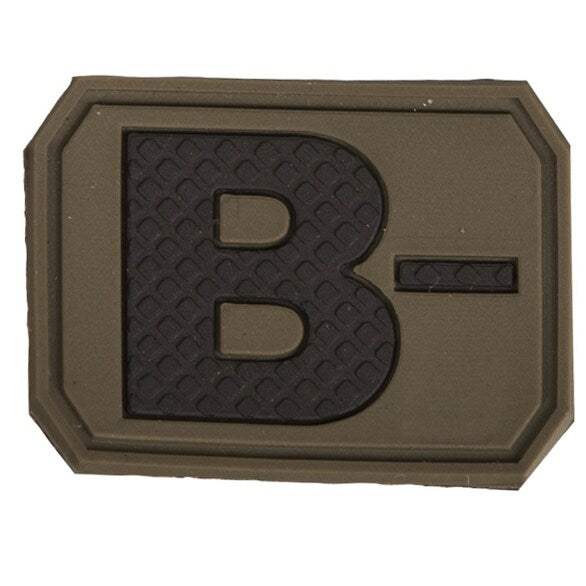 Emblemat Mil-Tec z grupą krwi B- olive