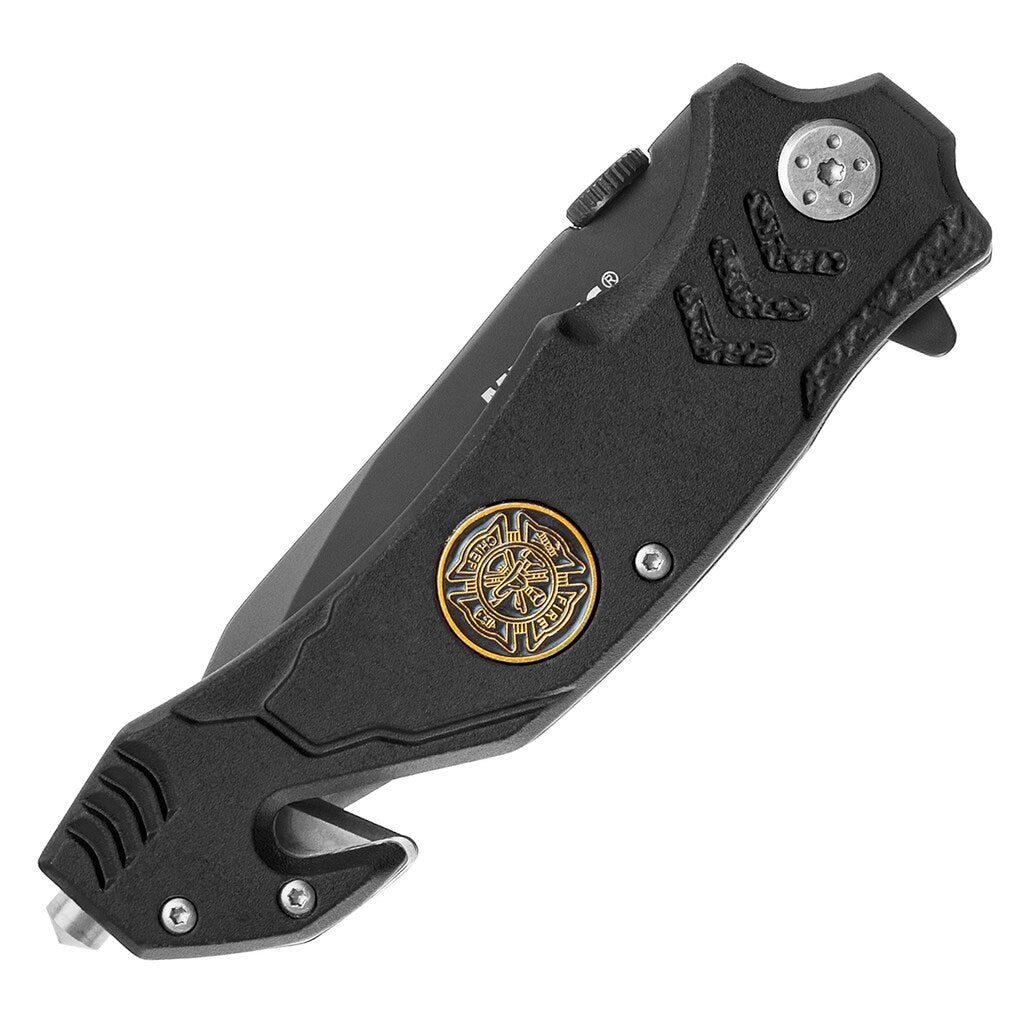 Nóż składany ratowniczy Mil-Tec Fire Brigade Black