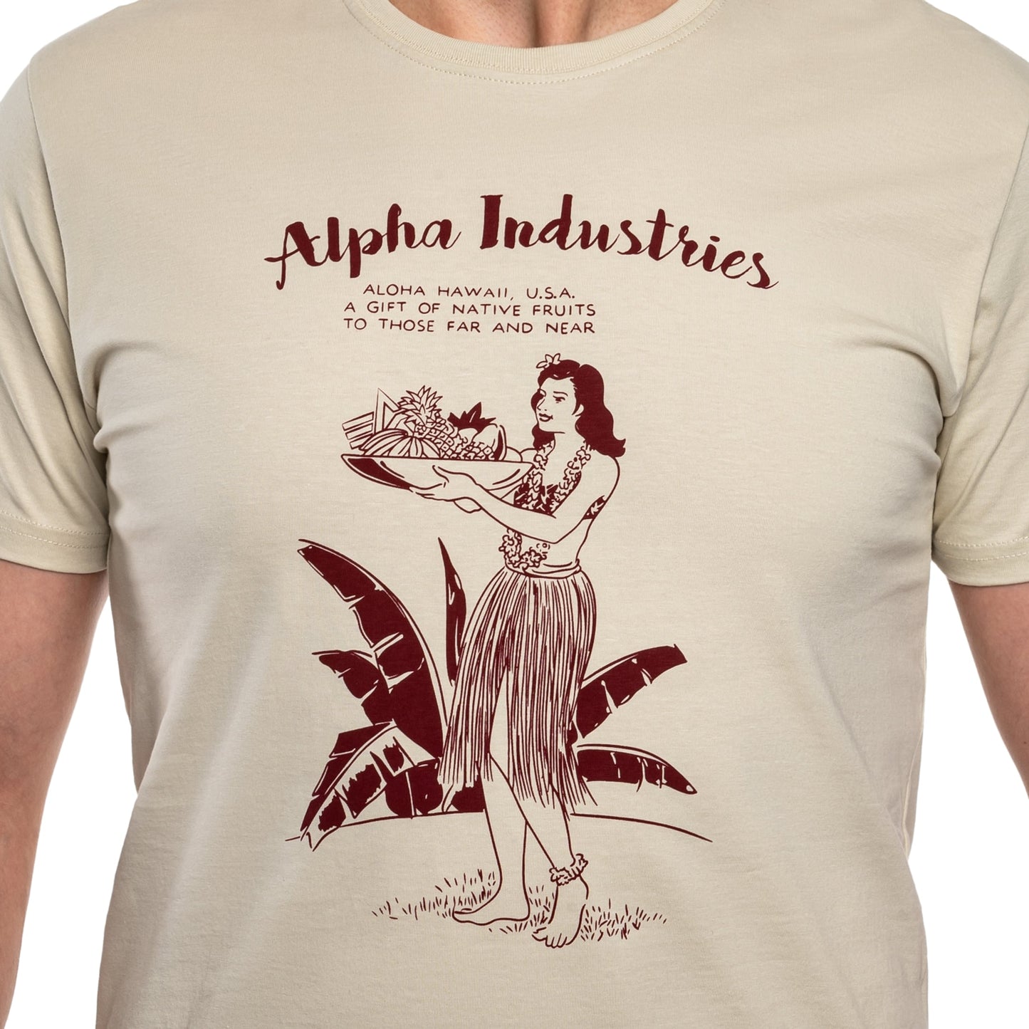 Koszulka T-Shirt Alpha Industries Hawaii - Vintage White