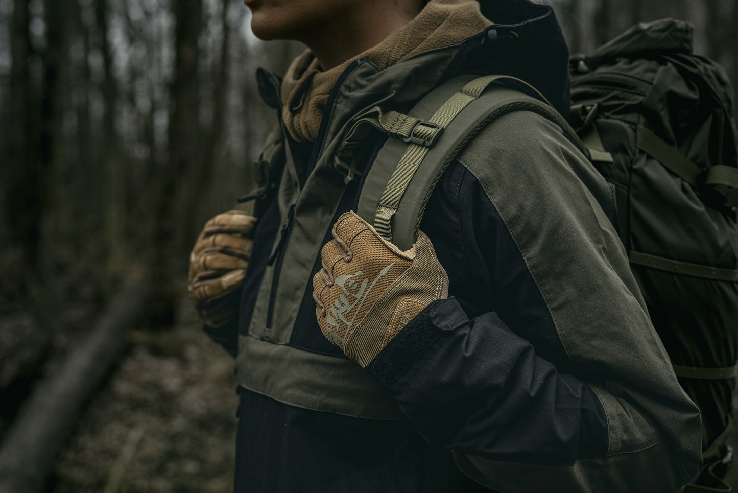 Kurtka Helikon Woodsman Anorak - Black/Taiga Green