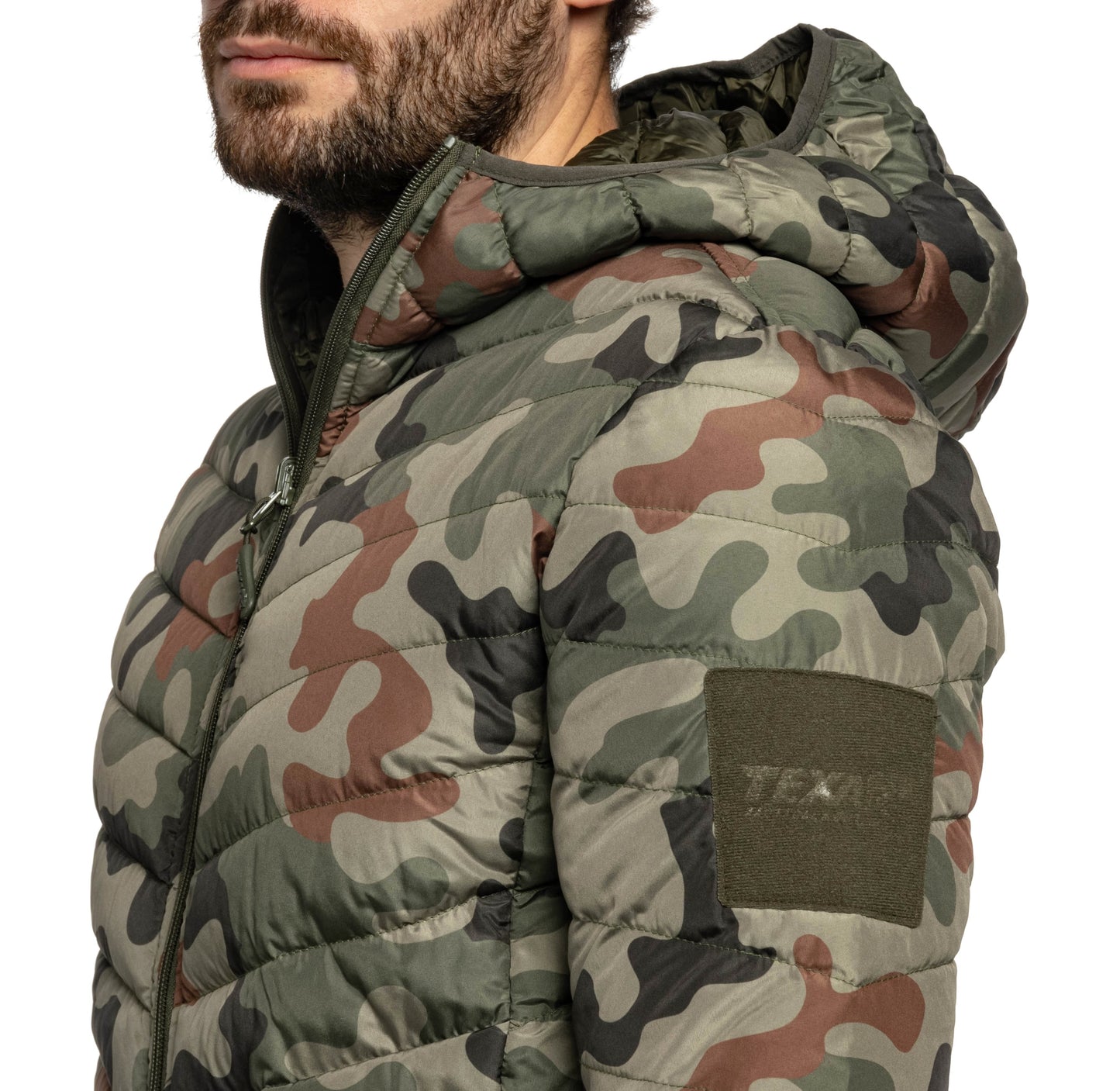Kurtka puchowa dwustronna Texar Reverse - Olive/wz.93 Pantera PL Woodland