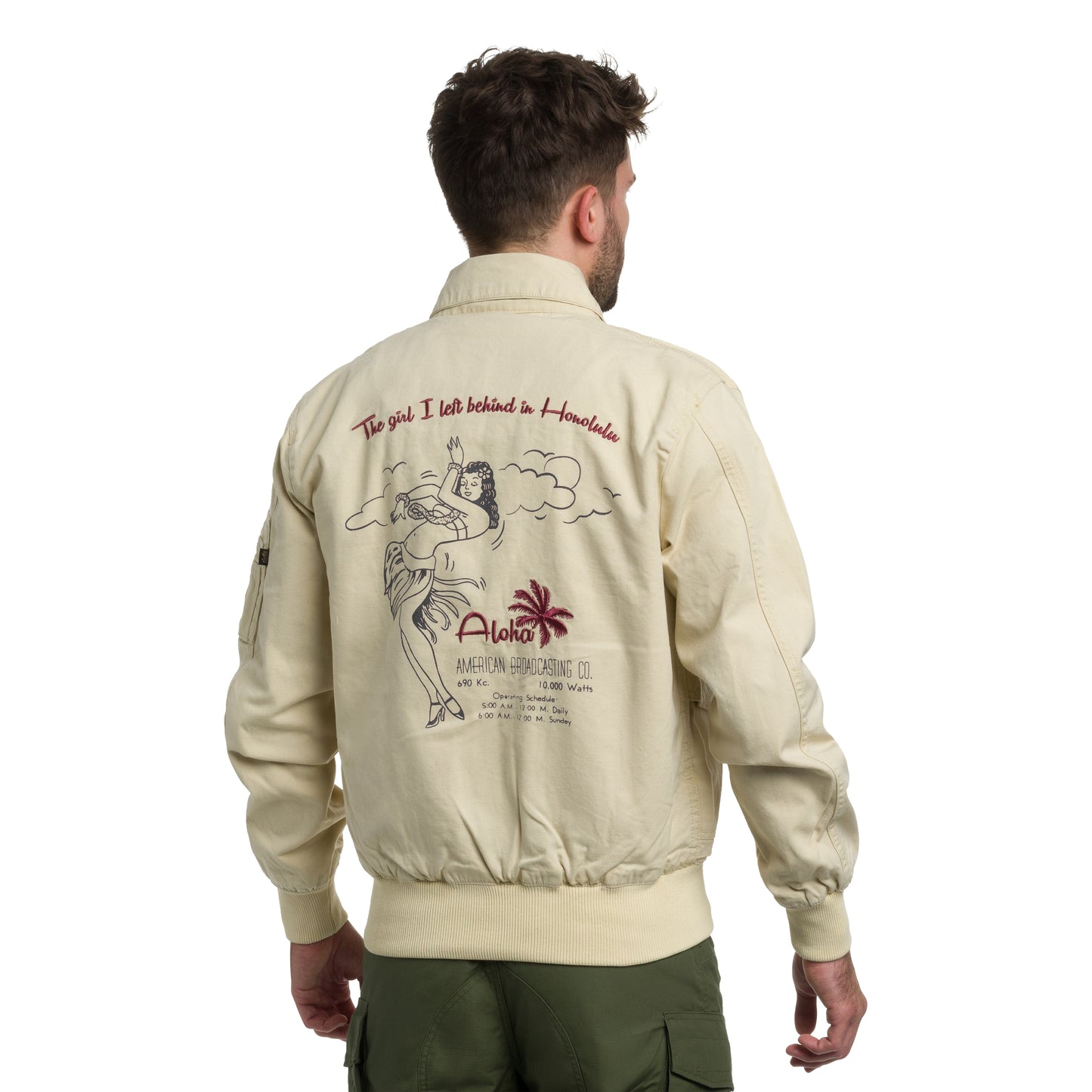 Kurtka Alpha Industries CWU-45 Canvas Honolulu - Vintage White