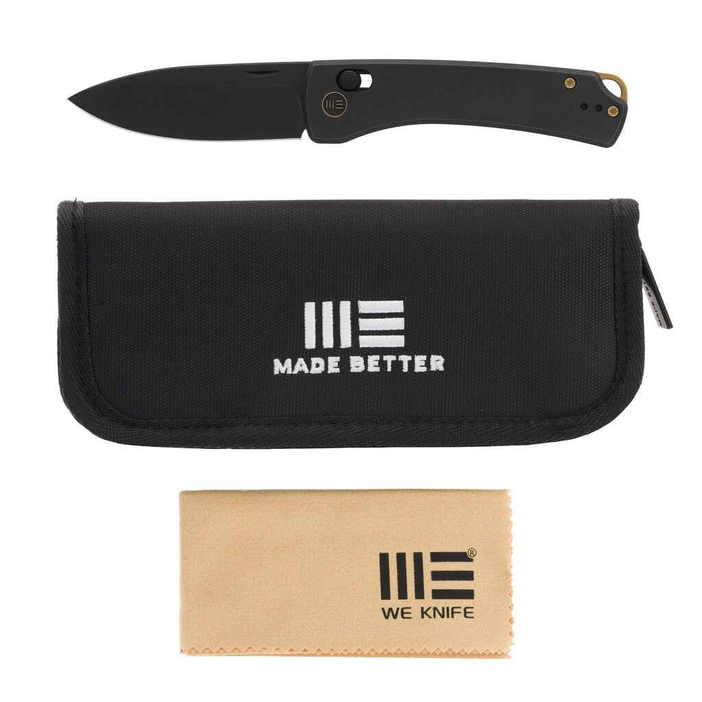 Nóż składany WE Knife Nightblade Black Titanium Stonewashed - Black