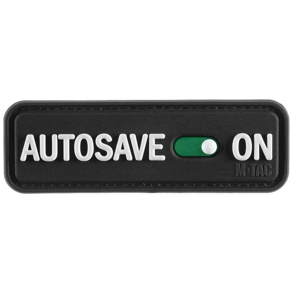 Naszywka M-Tac AUTOSAVE ON PVC - Black