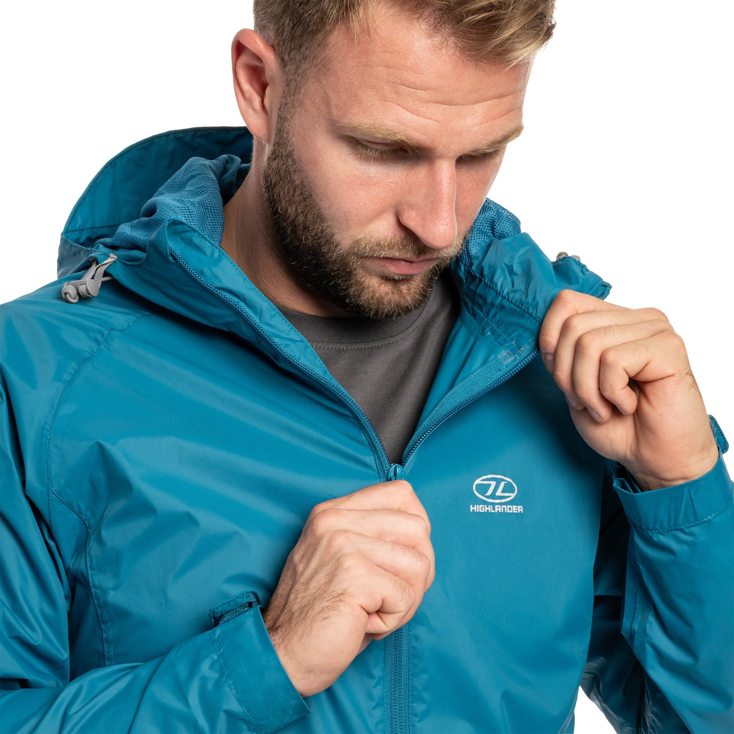 Kurtka Highlander Outdoor Stow & Go Pack Away V2 - Petrol Blue