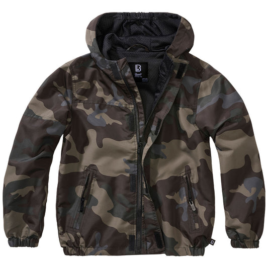 Kurtka dziecięca Brandit Summer Windbreaker Frontzip - Dark Camo