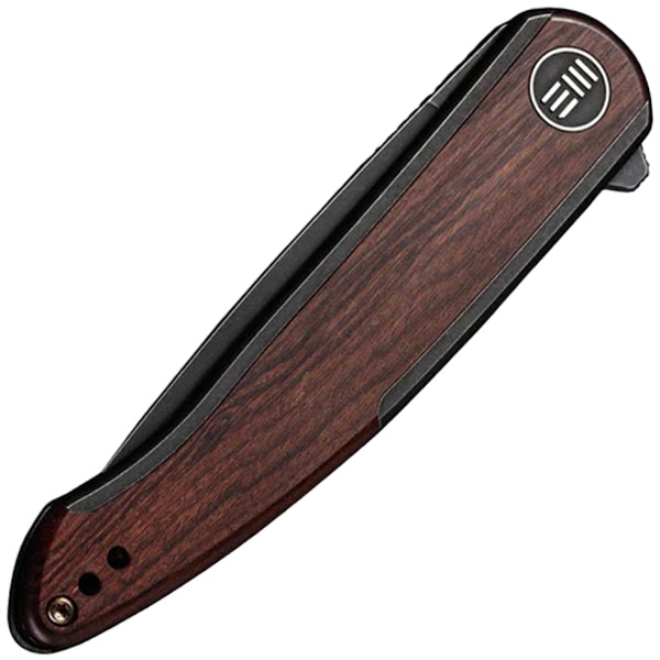 Nóż składany WE Knife Smooth Sentinel - Black Titanium Wood Handle