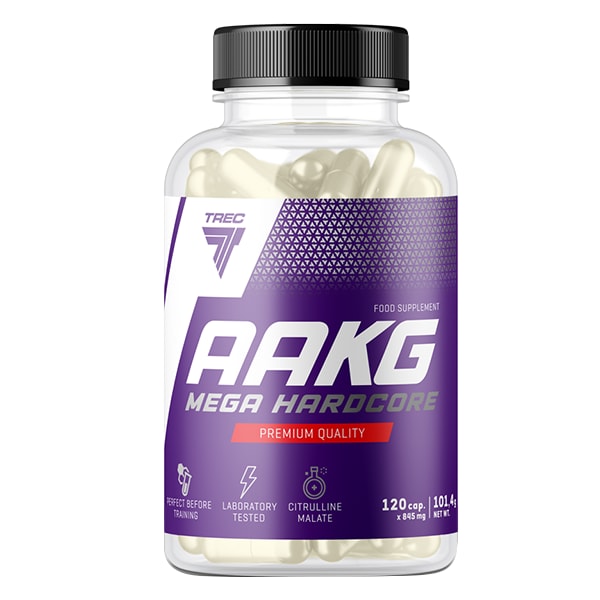 AAKG Mega Hardcore Trec 120 kapsułek - suplement diety