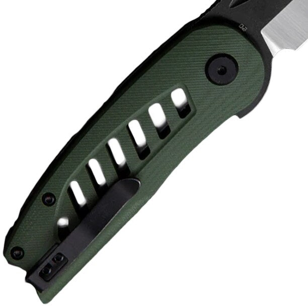 Nóż składany Bestech Explorer - Olive/Satin Stonewash