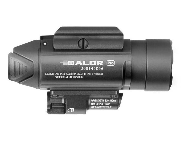 Latarka na broń z celownikiem laserowym Olight BALDR Pro - 1350 lumenów, Green Laser