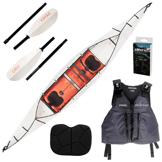 Kajak Oru Kayak Heaven TT - White + Kamizelka ratunkowa Oru Kayak PFD + akcesoria - zestaw