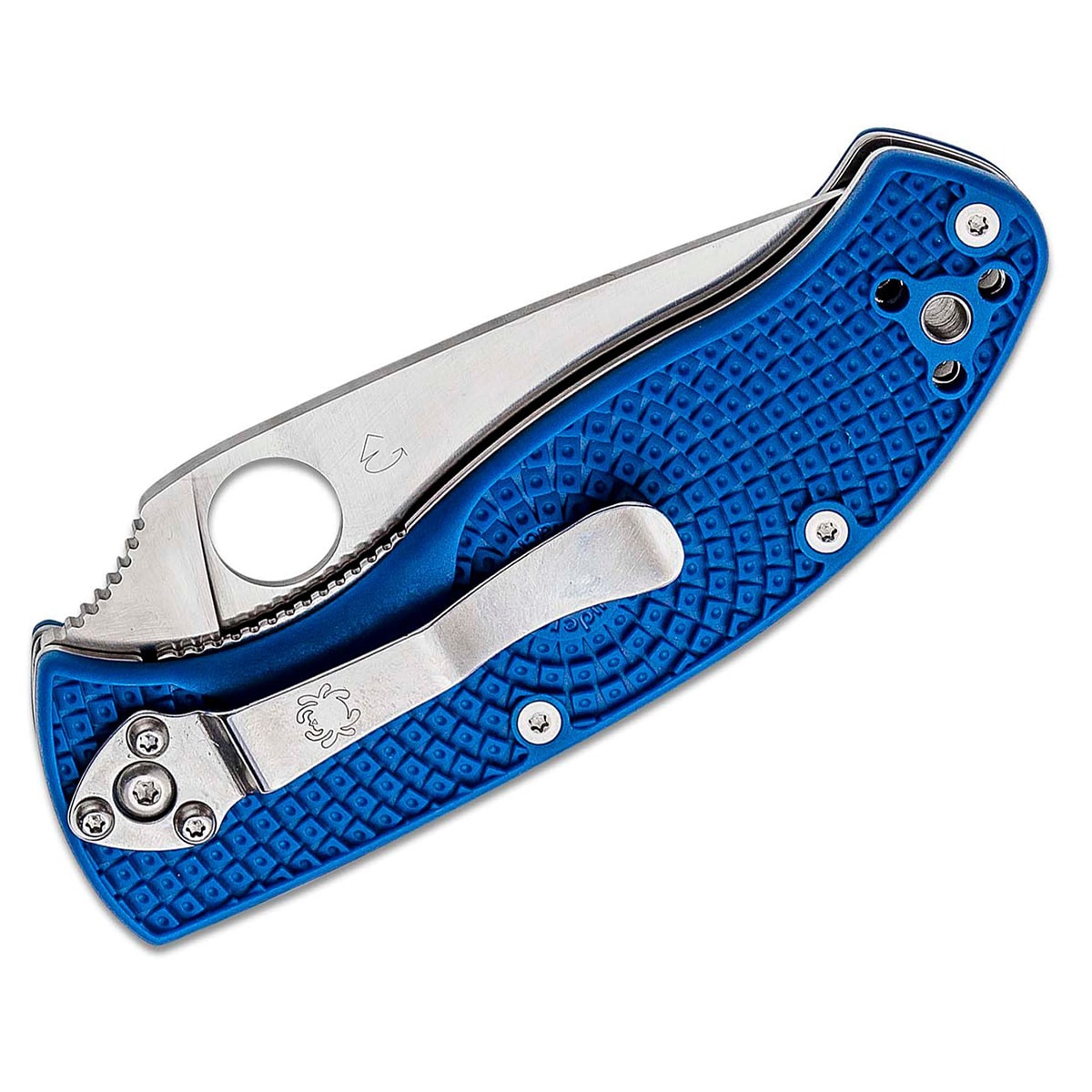 Nóż składany Spyderco Tenacious Lightweight Plain CPM S35VN - Blue