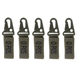 Brelok Mil-Tec grupa krwi 0+ Olive - 5 szt.