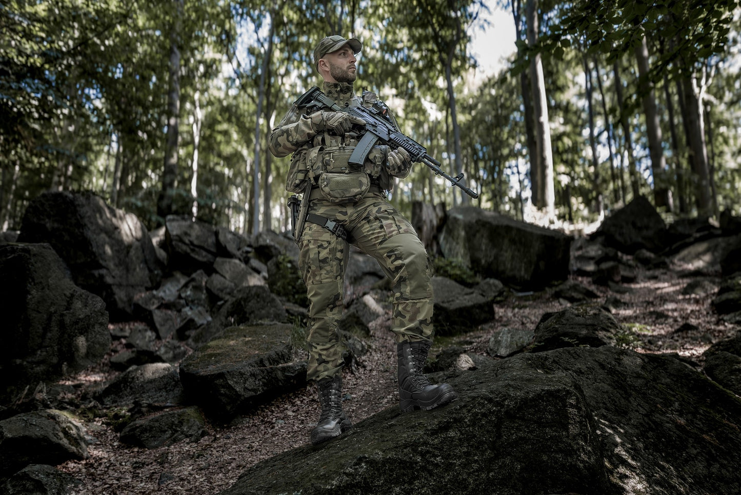 Spodnie Helikon MCDU NyCo Rip-Stop - wz.93 Pantera PL Woodland