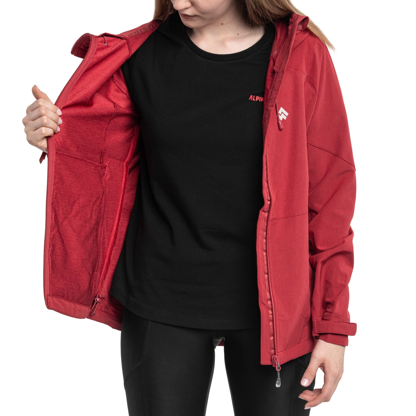 Kurtka damska Alpinus Softshell Majadita - Malinowy