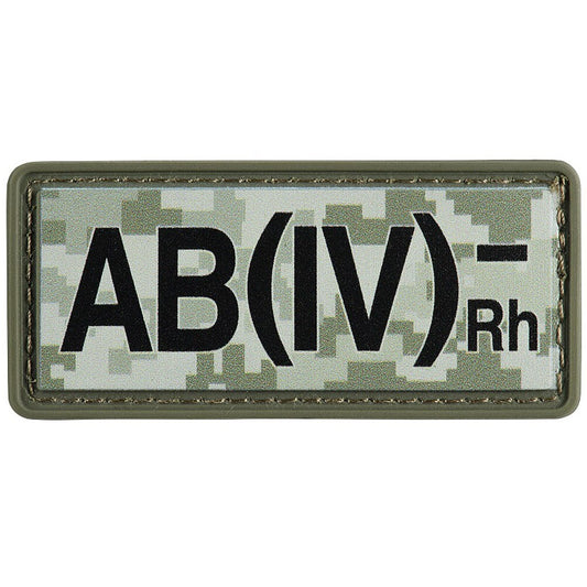 Naszywka M-Tac z grupą krwi AB (IV) Rh- PVC - MM14