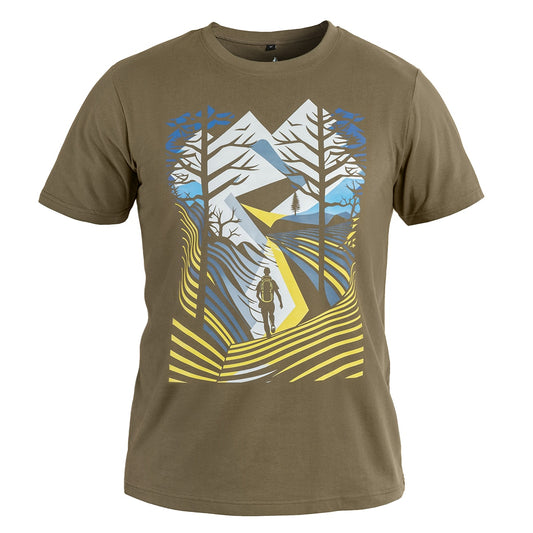 Koszulka T-shirt Voyovnik Ścieżka Górska - Khaki