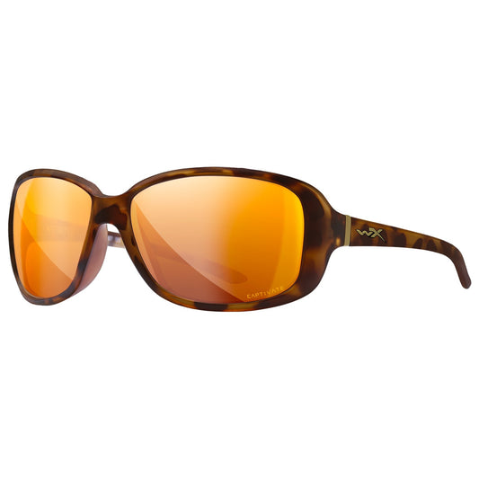 Okulary damskie Wiley X Affinity - Captivate Polarized Bronze Mirror/Matte Demi Brown
