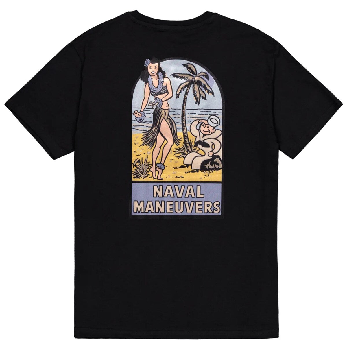 Koszulka T-Shirt Alpha Industries Naval Maneuvers Back Print - Black
