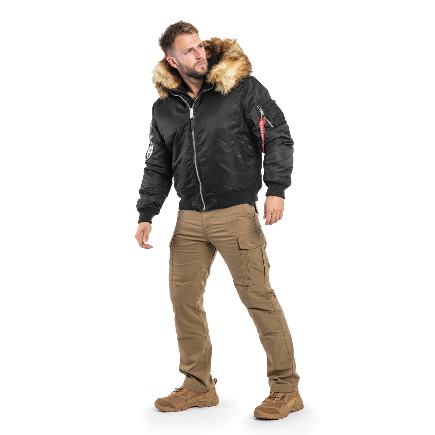 Kurtka Alpha Industries MA-1 Hooded Arctic - Black