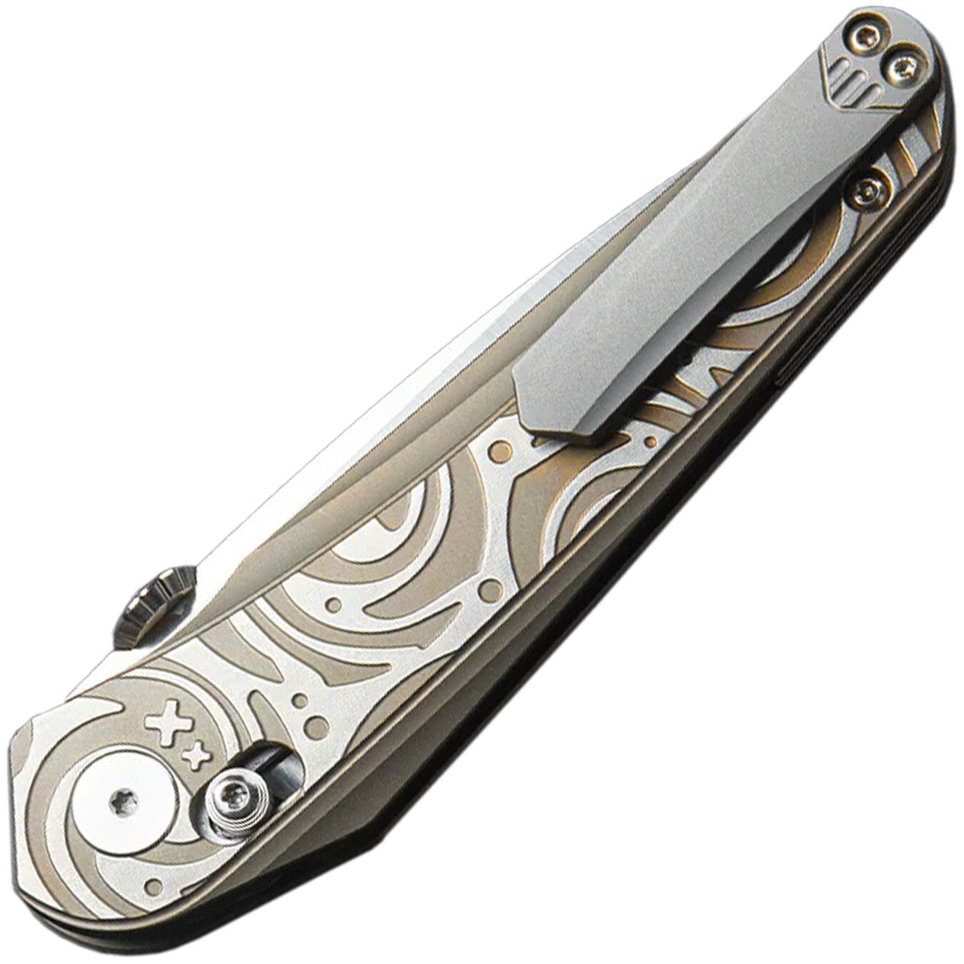 Nóż składany Bestech Knives Mothus - Satin/Light Bronze Titanium