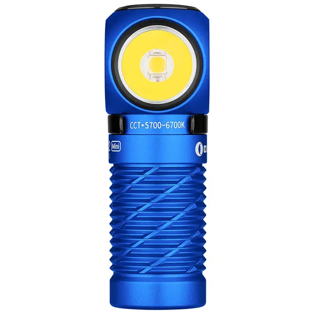 Latarka czołowa i kątowa Olight Perun 2 Mini Cool White Blue z opaską - 1100 lumenów
