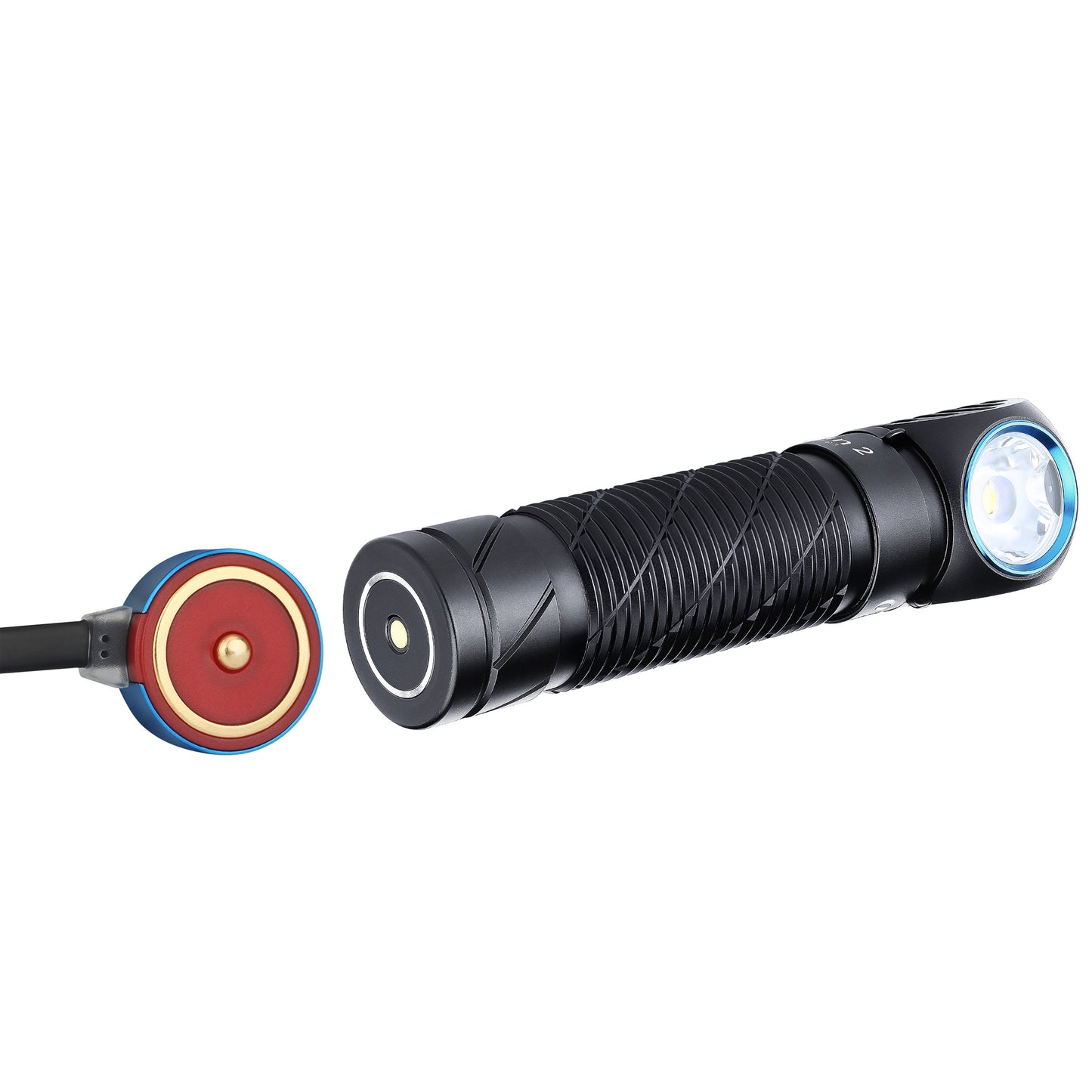 Latarka czołowa i kątowa Olight Perun 2 Cool White Kit Black z opaską - 2500 lumenów