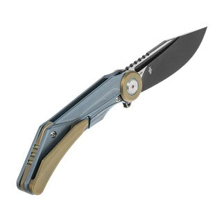 Nóż składany Bestech Knives Seraph M390 - Blue Titanium/Black Stonewashed Satin