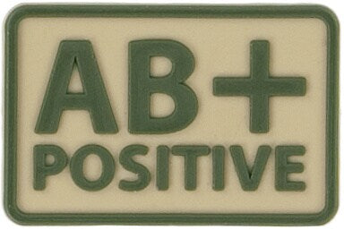Emblemat grupa krwi AB Rh+ Khaki - 2 szt.
