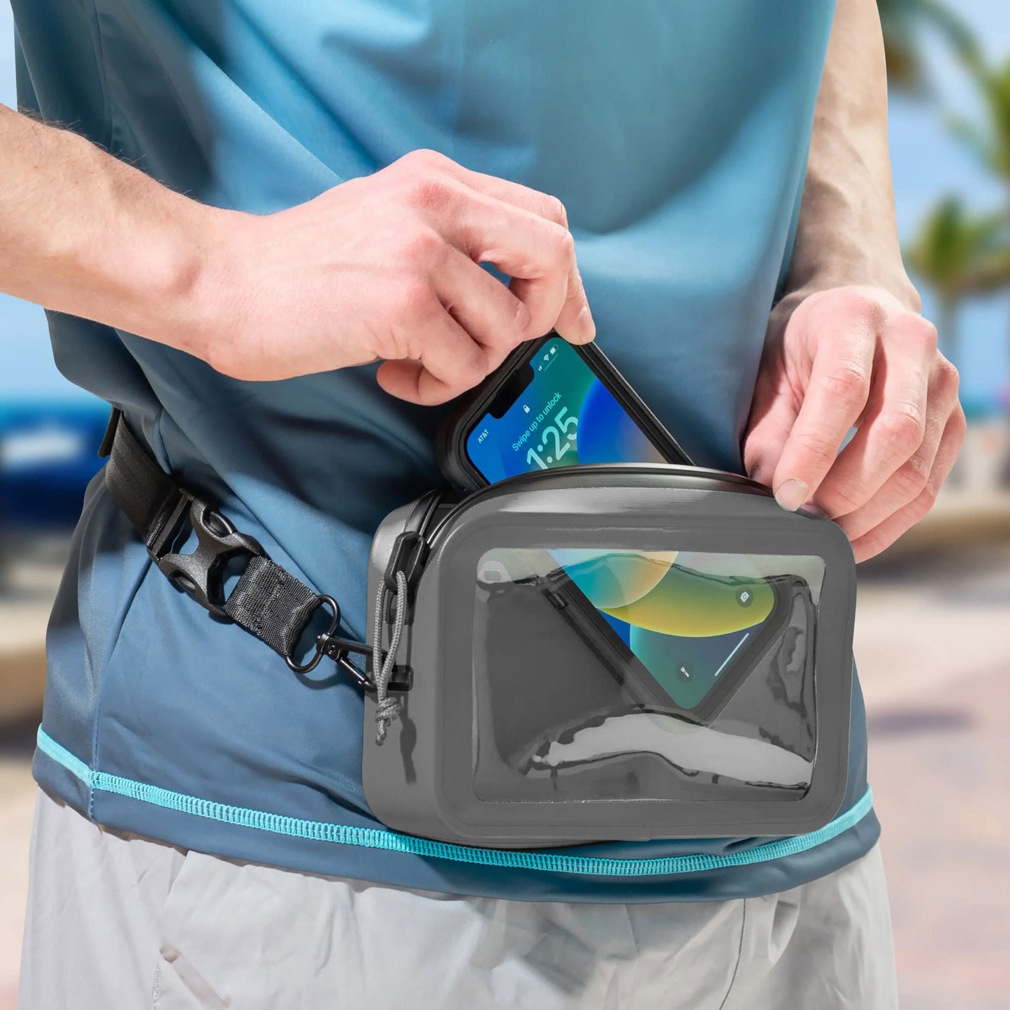 Etui wodoodporne Nite Ize RunOff Hip Pack - Charcoal