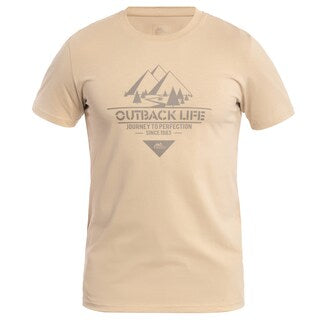 Koszulka T-Shirt Helikon Outback Life - Khaki