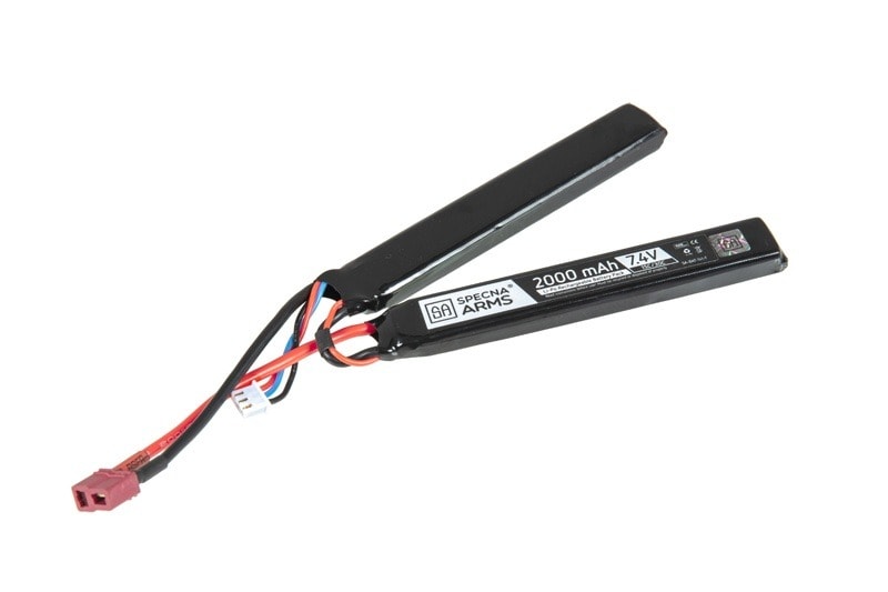 Akumulator ASG Specna Arms Li-Po 7,4V 2000mAh 15/30C dwudzielny - T-Connect