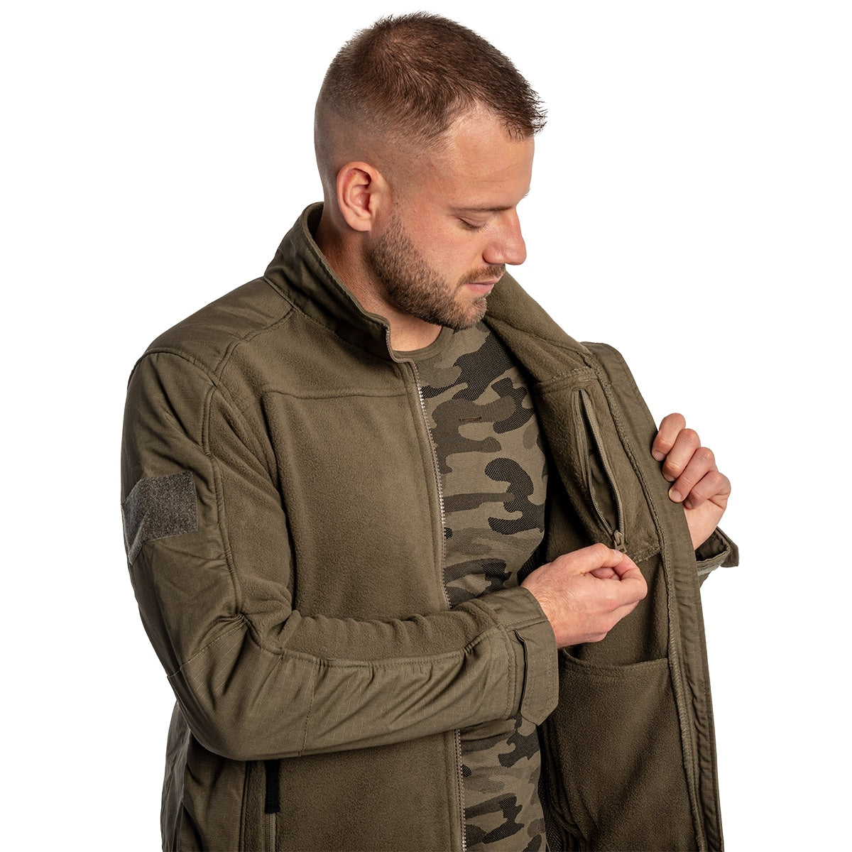 Polar Brandit Fleecejacket Ripstop - Olive