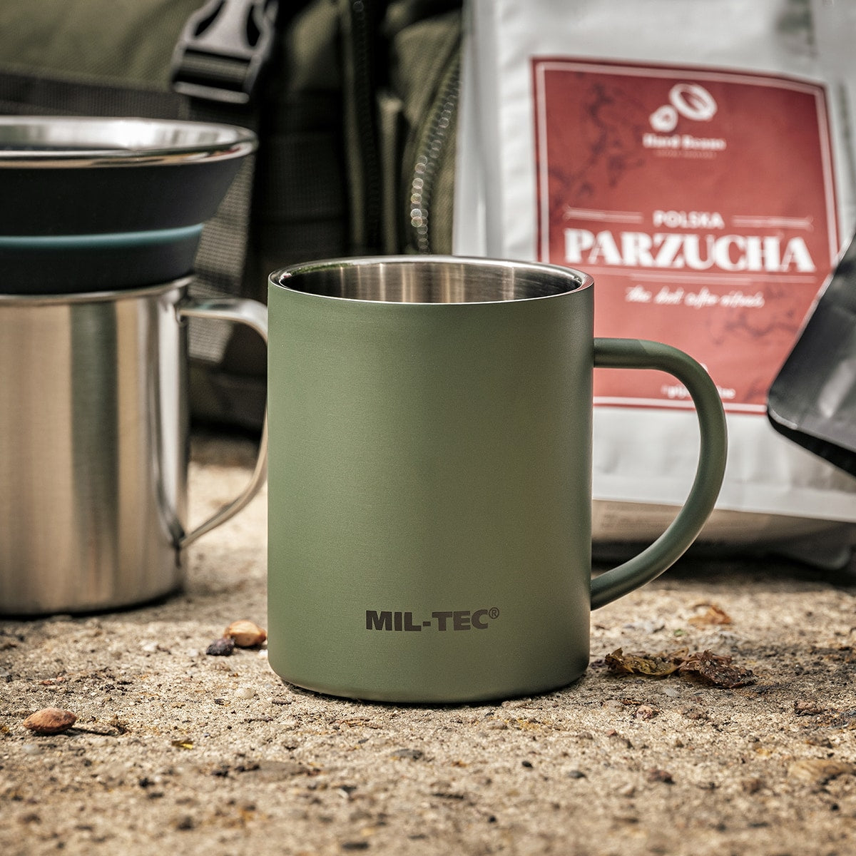 Kubek termiczny Mil-Tec 450 ml - Olive