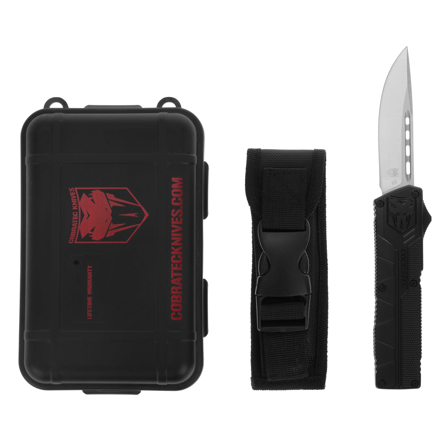 Nóż sprężynowy CobraTec D2 Lightweight OTF Black