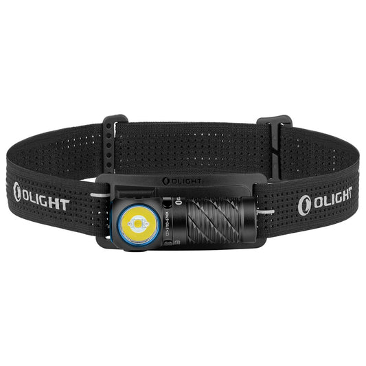 Latarka czołowa i kątowa Olight Perun 3 Mini Cool White Black z opaską - 1250 lumenów