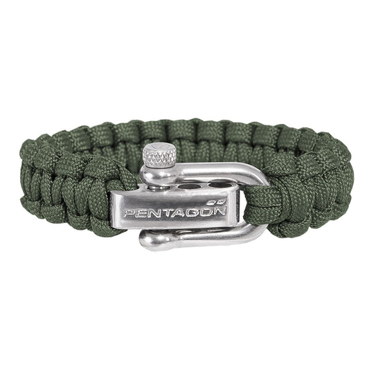 Bransoletka Paracord Pentagon 2.0 szekla - Camo Green