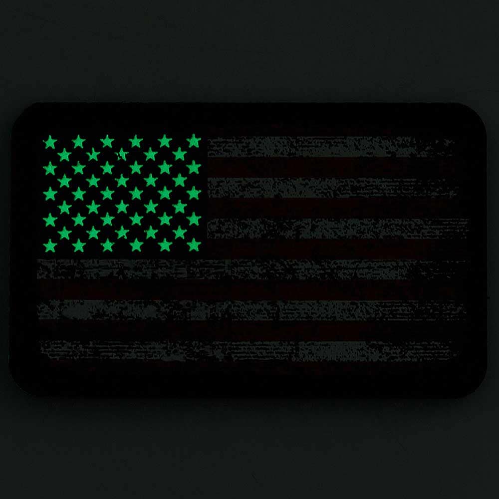 Naszywka M-Tac Flaga USA Retro - Black/GID