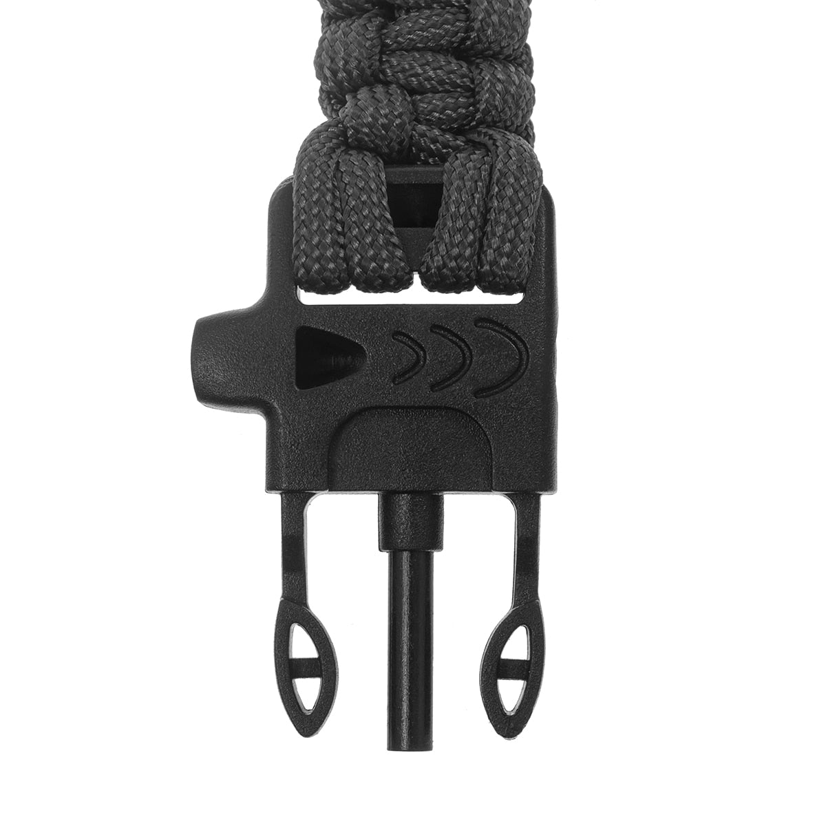 Bransoletka Paracord Badger Outdoor z krzesiwem - Black