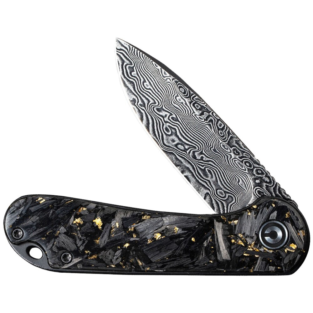 Nóż składany Civivi Elementum Damast Resin - Black/Golden