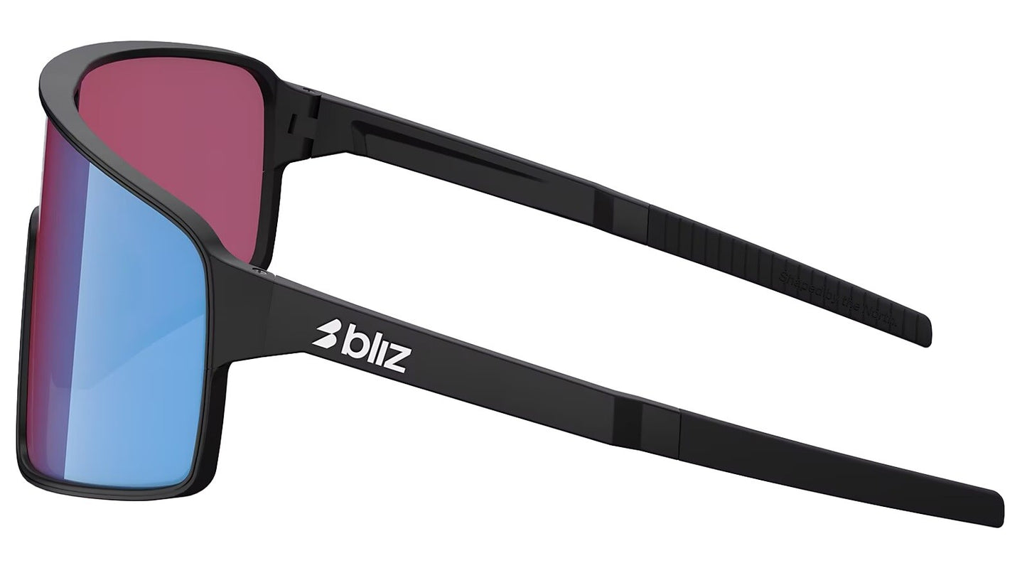 Okulary przeciwsłoneczne Bliz P001 XL - Matte Black/Rose/Violet Mirror Blue