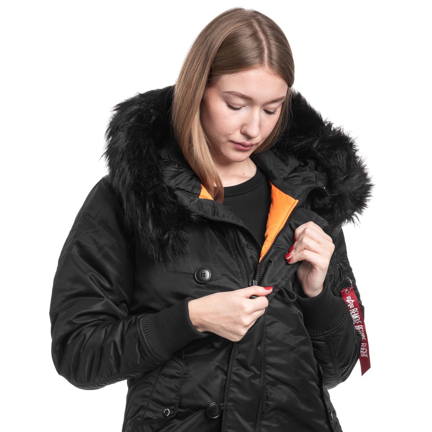 Kurtka damska Alpha Industries Long Fishtail - Black