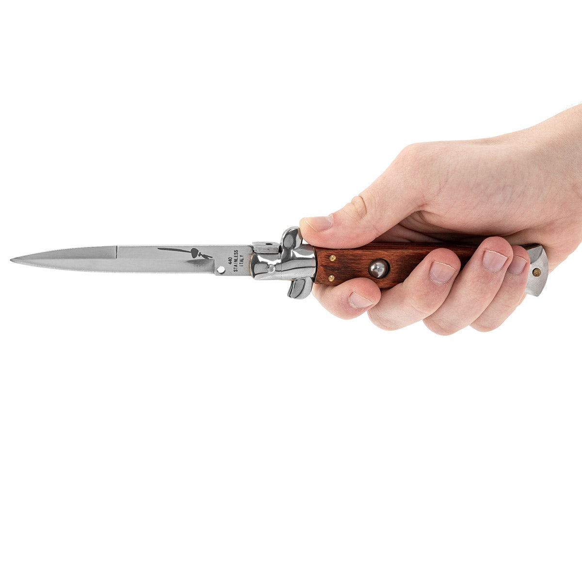 Nóż sprężynowy Sayre Mafia Stiletto Wood