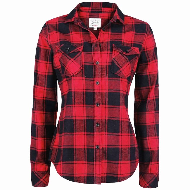 Koszula damska Brandit AMY flanelowa - Red/Black