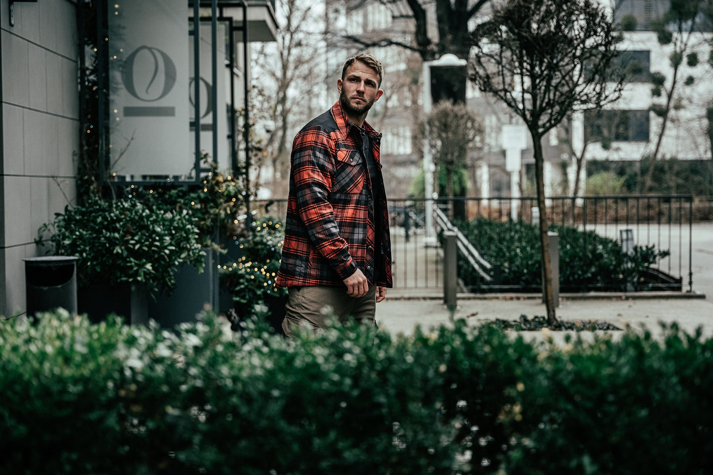 Koszula Helikon Winter Warden Long Sleeve - Slate Crimson Plaid