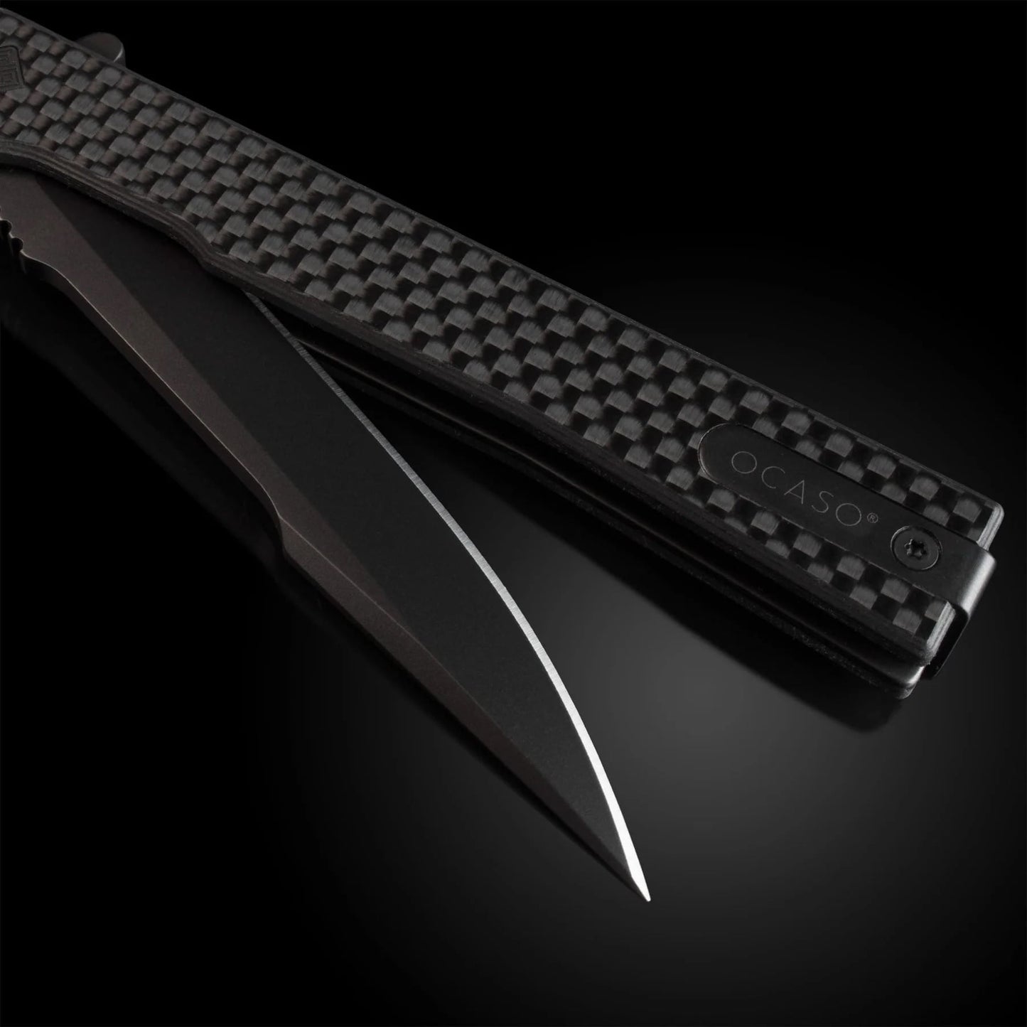 Nóż składany Ocaso Solstice Harpoon Carbon Fiber - Black