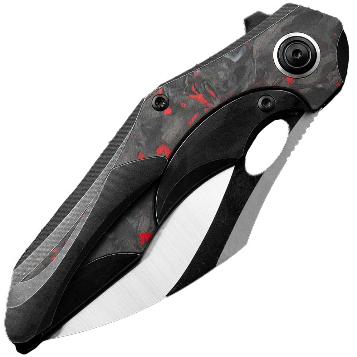 Nóż składany Bestech Knives Nogard - Black/Red Marble