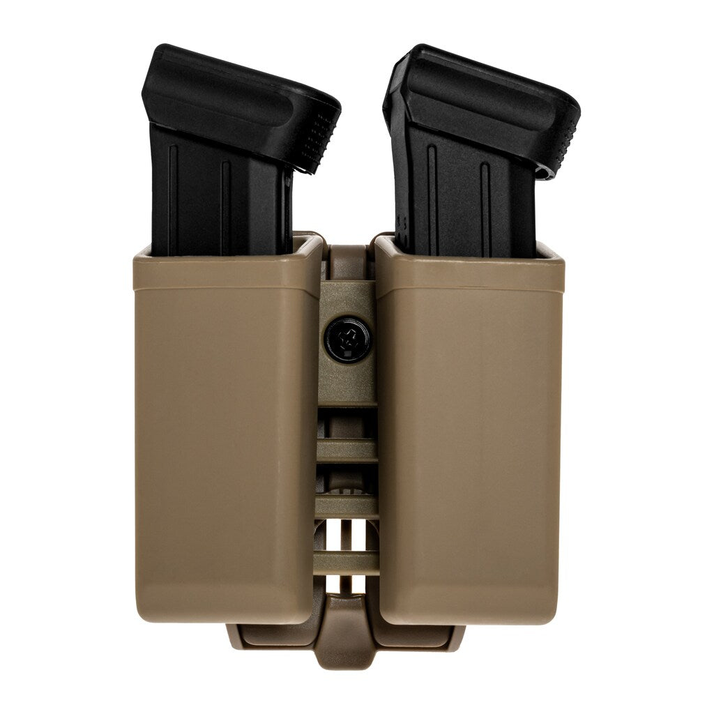 Podwójna ładownica obrotowa ESP z montażem UBC-07 Clip na magazynki MP5/UZI - Khaki