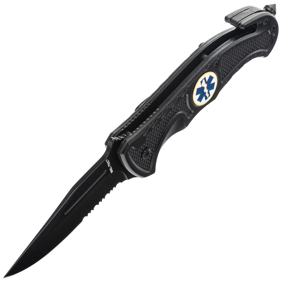Nóż składany ratowniczy Mil-Tec Rescue Black